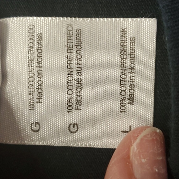 GILDEN ULTRA COTTON. Short sleeve navy blue size large. SKUNK APE Unlimited - Picture 5 of 5